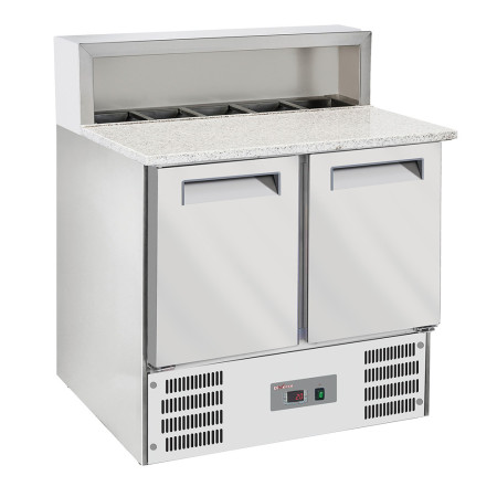 Хладилна маса за пици DIVERSO WR-SRP6-Z2 2 врати GN1/1, хладилна конструкция 5x GN1/6-150 mm