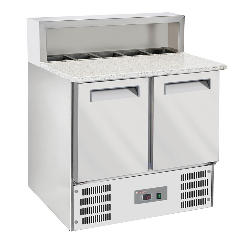 Хладилна маса за пици DIVERSO WR-SRP6-Z2 2 врати GN1/1, хладилна конструкция 5x GN1/6-150 mm Хладилна маса за пици DIVERSO WR-SRP6-Z2 2 врати GN1/1, хладилна конструкция 5x GN1/6-150 mm