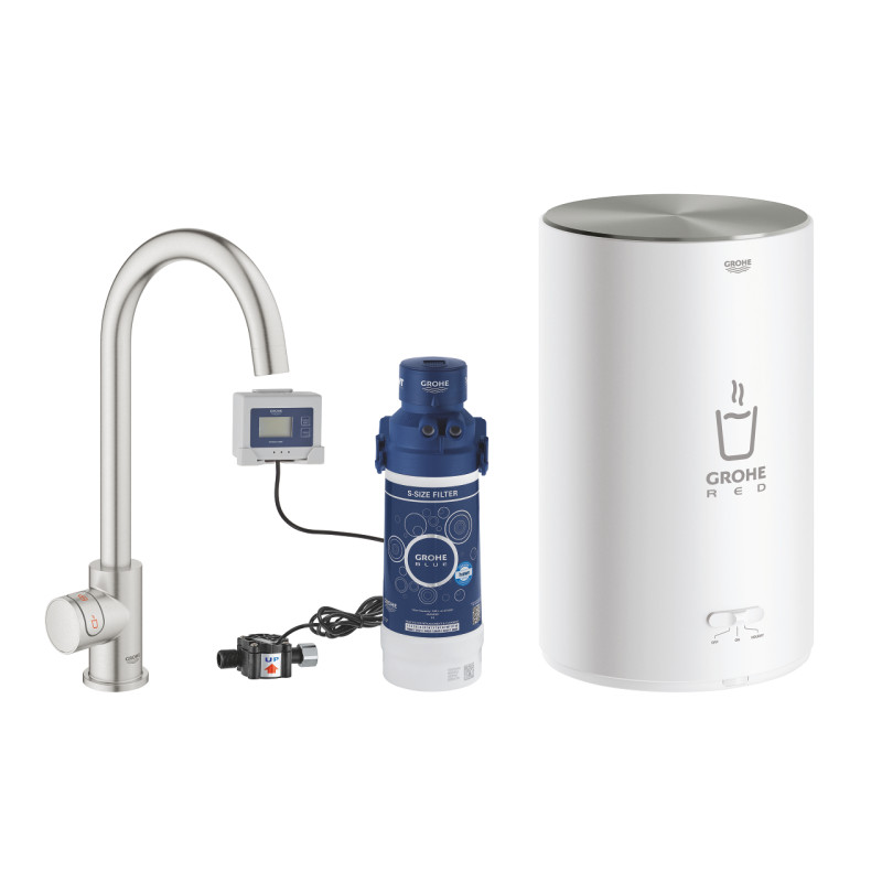 Комплект Кухненски вентил и бойлер М-размер Grohe Red Mono 30085DC1 Комплект Кухненски вентил и бойлер М-размер Grohe Red Mono 30085DC1