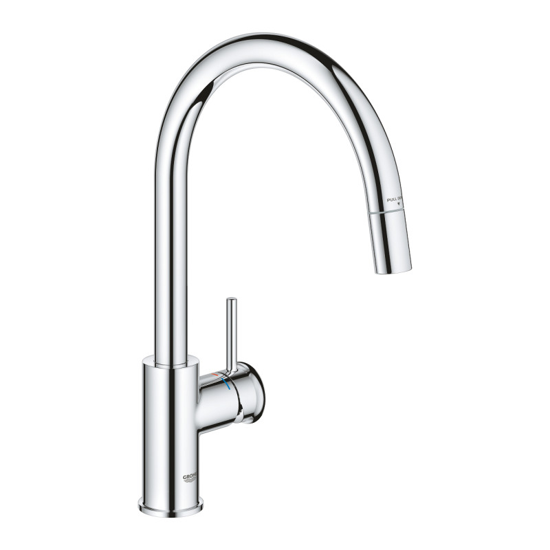 Смесител за кухня с изтеглящ се чучур BauClassic Grohe 30573000 Смесител за кухня с изтеглящ се чучур BauClassic Grohe 30573000