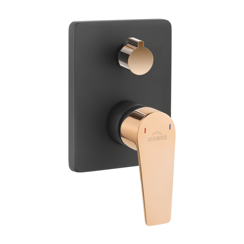 Стенен смесител за душ invena Midnight Стенен смесител за душ invena Midnight