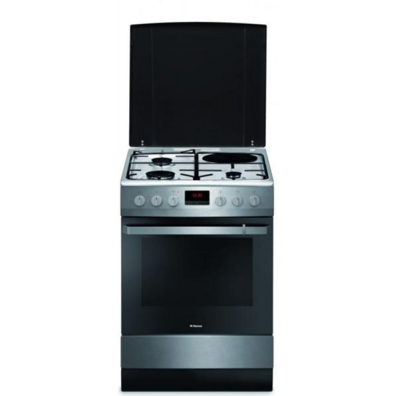 Комбинирана готварска печка на газ и ток, Hansa FCMX68209, 60см, инокс Комбинирана готварска печка на газ и ток, Hansa FCMX68209, 60см, инокс