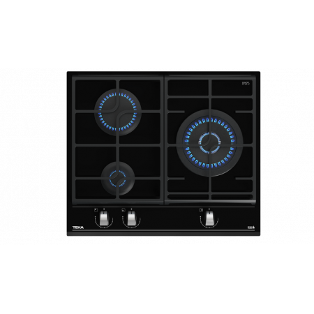 Стъклокерамичен газов плот, 3 горелки ExactFlame ТЕКА GZC 63310