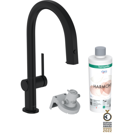 Смесител за кухня Hansgrohe Aqittura M91-H210, matt black, pull-out, sBox