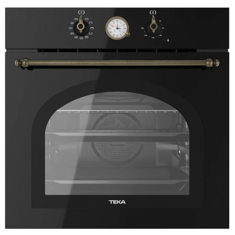 Мултифункционална фурна Teka с 10 функции с ретро дизайн HRB 6300 АНТРАЦИТ / МЕСИНГ