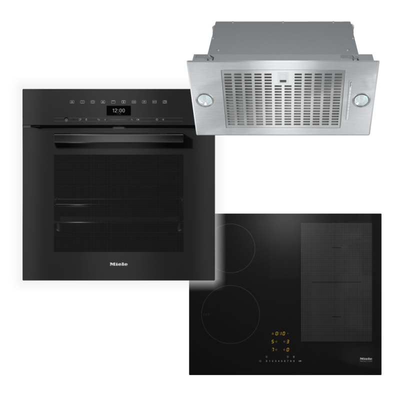 Комплект Miele Фурна H7464BP + Плот KM7466FL + Абсорбатор DA2360 Комплект Miele Фурна H7464BP + Плот KM7466FL + Абсорбатор DA2360