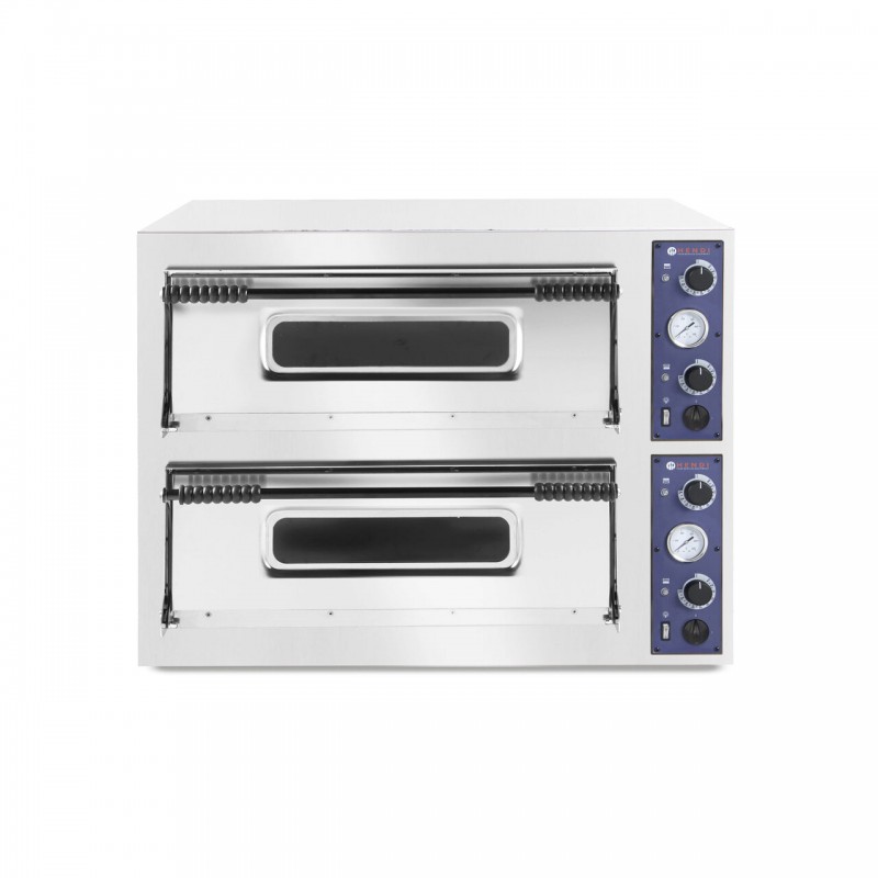 Професионална фурна за пица Basic XL 44 Inox 2 камери 12000 W температурен диапазон 50?C - 500?C Hendi 1000x844x(H)745 mm