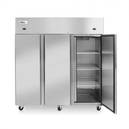 Hendi Profi Line професионален хладилник и фризер с 3 врати 900+420 L 1800x745x(H)1950 mm неръждаема стомана -2/+8°C, -17˚/-22˚C 700 W 3 рафта 525x530 mm включени, енергиен клас D