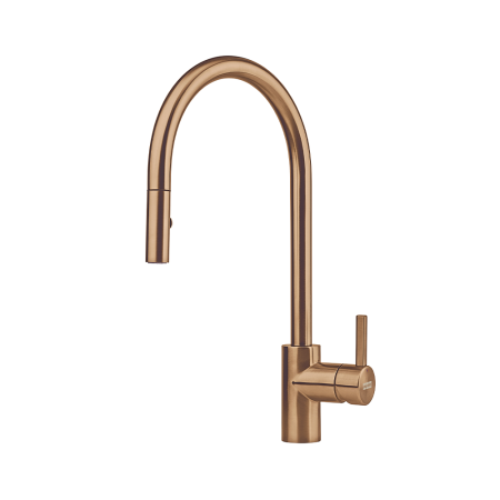 Смесител Eos Neo Pull, PVD, down spray, side lever, high pressure, stainless steel, copper