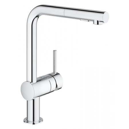 СМЕСИТЕЛ ЗА КУХНЯ GROHE  MINTA 30274000 С ИЗТЕГЛЯЩ ЧУЧУР