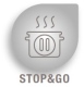 Stop&Go ви позволява да изключите котлона и после бързо да го рестартирате, като работите на същата температура и мощност.